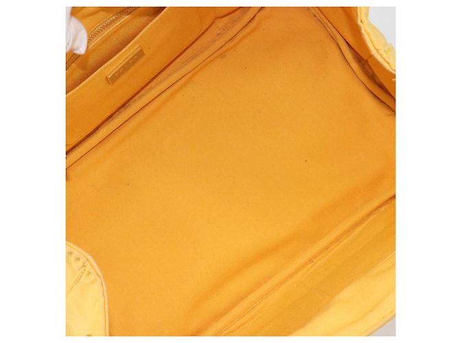PRADA Canapa M Hand Bag Canvas Yellow Gold - vista 10