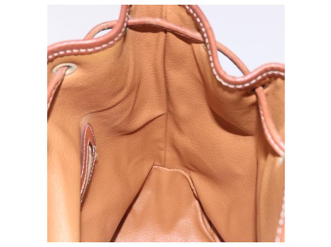 Céline CELINE Macadam Canvas Backpack PVC Leather Brown Gold - vista 24