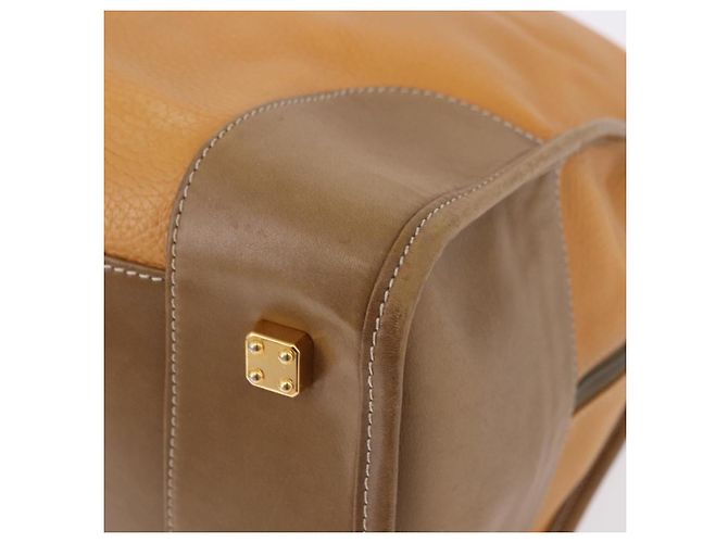 LOEWE Amazona 40 Hand Bag Leather Brown Gold - vista 14