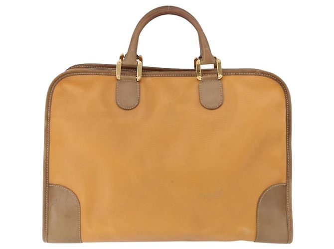 LOEWE Amazona 40 Hand Bag Leather Brown Gold - vista 2
