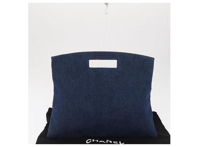 CHANEL Matelasse Hand Bag Denim Blue CC - vista 12