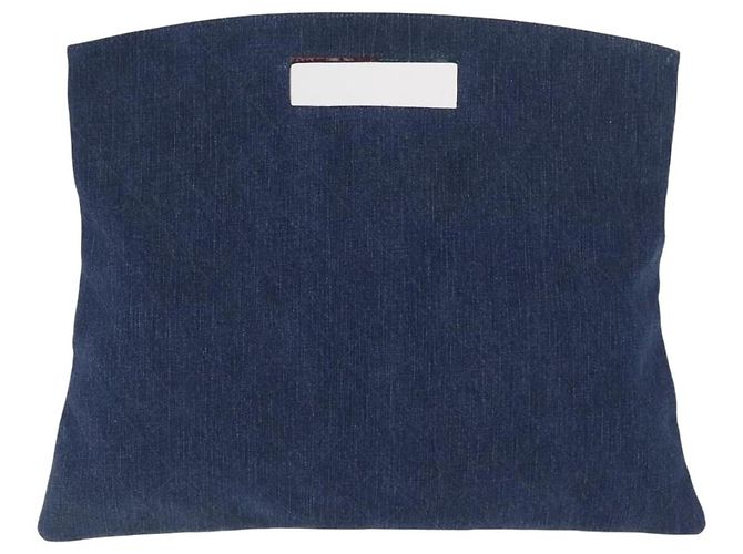CHANEL Matelasse Hand Bag Denim Blue CC - vista 13
