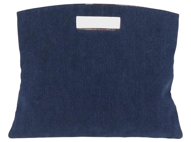 CHANEL Matelasse Hand Bag Denim Blue CC - vista 2