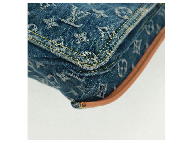 LOUIS VUITTON Bolso Shopper Plano de Denim Monogram Azul M95018 - vista 14