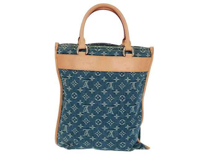 LOUIS VUITTON Bolso Shopper Plano de Denim Monogram Azul M95018 - vista 2