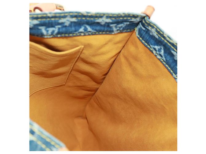 LOUIS VUITTON Bolso Shopper Plano de Denim Monogram Azul M95018 - vista 22