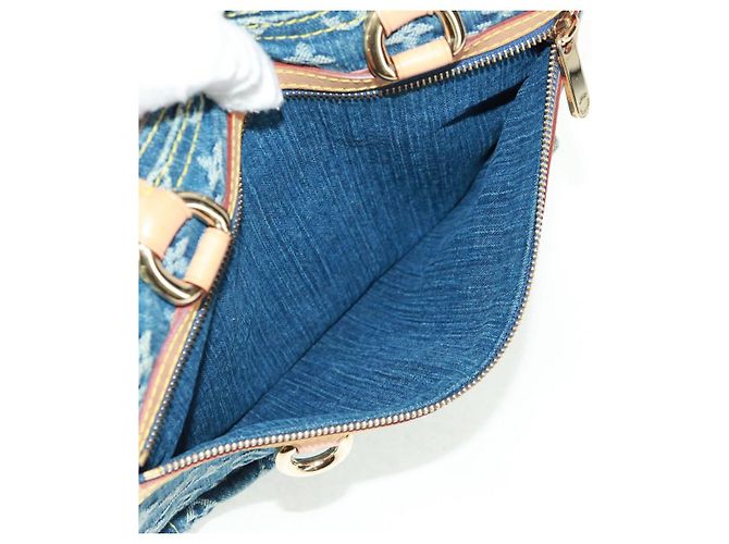 LOUIS VUITTON Bolso Shopper Plano de Denim Monogram Azul M95018 - vista 24