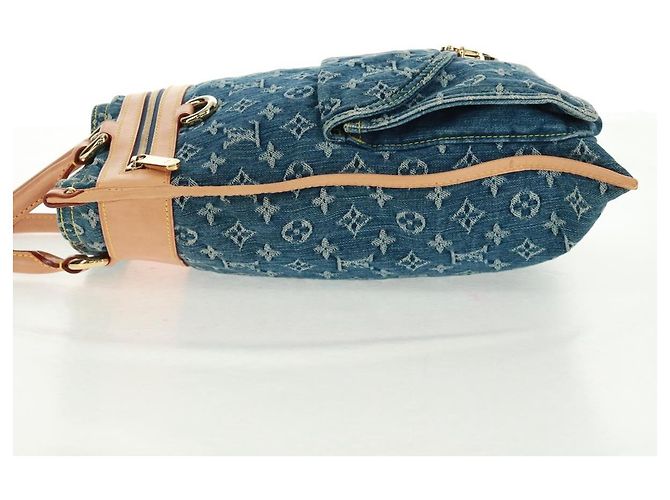 LOUIS VUITTON Bolso Shopper Plano de Denim Monogram Azul M95018 - vista 3