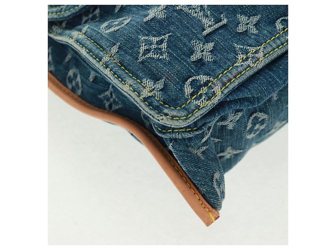 LOUIS VUITTON Bolso Shopper Plano de Denim Monogram Azul M95018 - vista 9