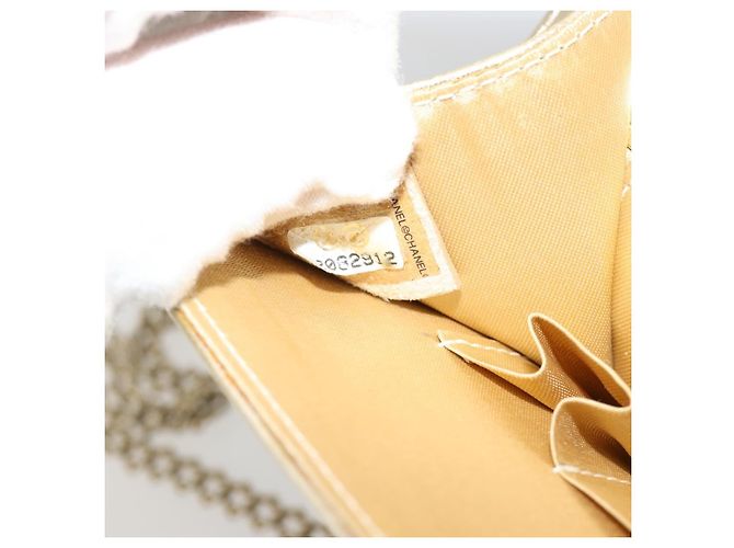 CHANEL Chain Shoulder Bag Lamb Skin Gold CC - vista 12