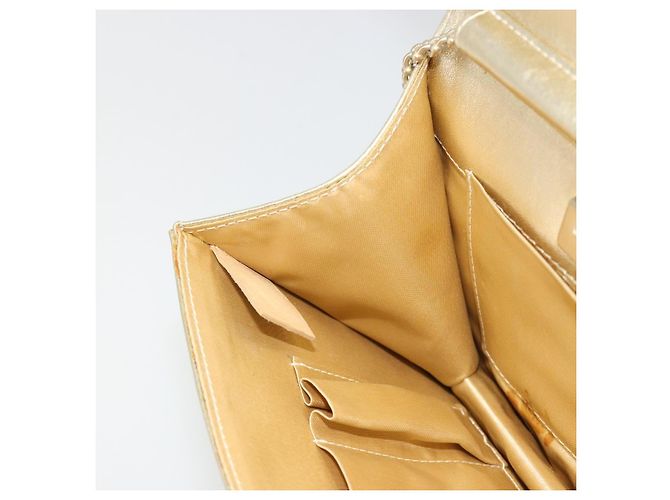 CHANEL Chain Shoulder Bag Lamb Skin Gold CC - vista 22