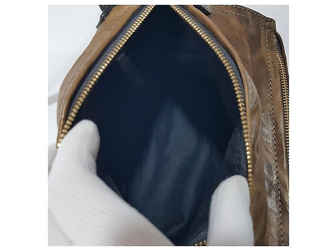 Givenchy Borsa a tracolla Pandora Mini Wrinkled Marrone - vista 10