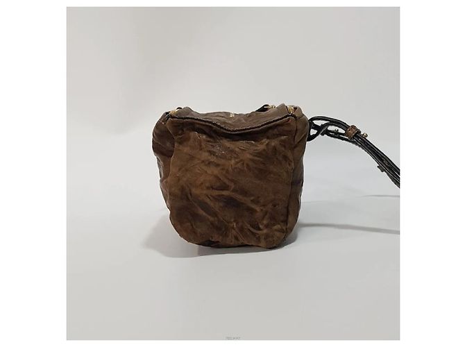 Givenchy Borsa a tracolla Pandora Mini Wrinkled Marrone - vista 4