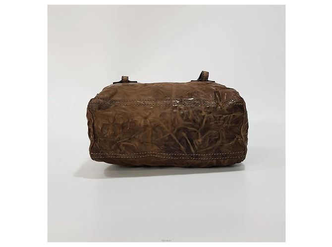 Givenchy Borsa a tracolla Pandora Mini Wrinkled Marrone - vista 7