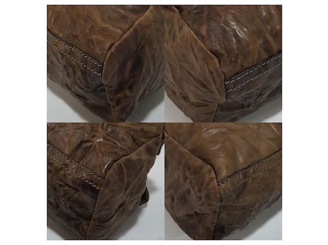 Givenchy Borsa a tracolla Pandora Mini Wrinkled Marrone - vista 8