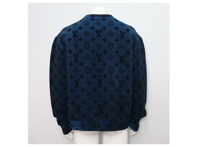 Louis Vuitton Iridescent Monogram Jacquard Sweatshirt Strick-T-Shirt für Herren Schwarz - Ansicht 4