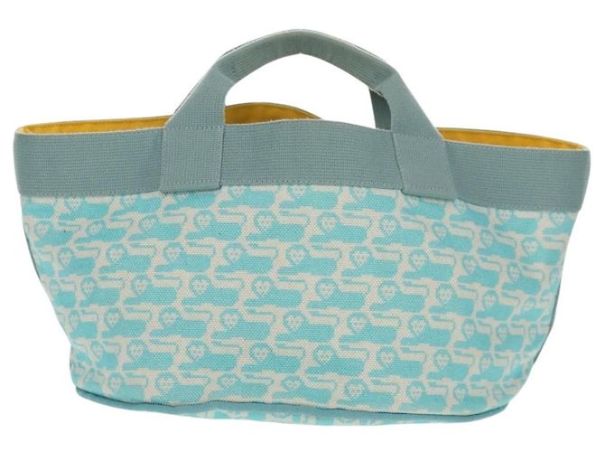 Hermès HERMES Animo Pixel GM Hand Bag Canvas Light Blue Silver - vista 13