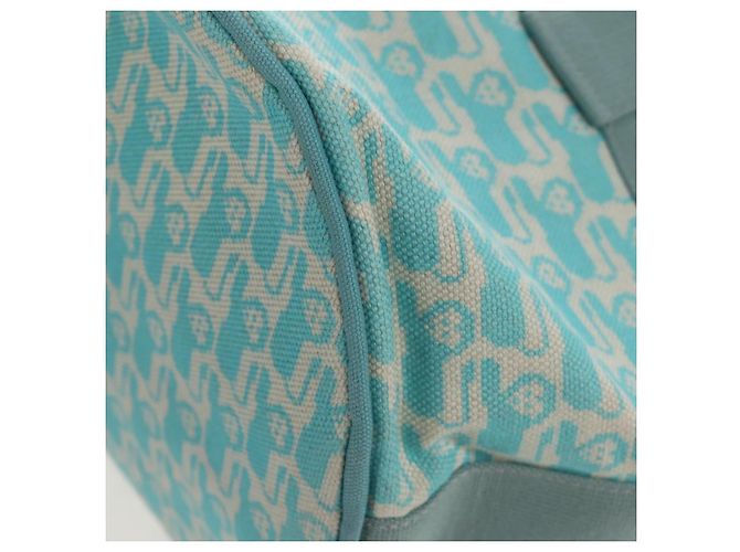 Hermès HERMES Animo Pixel GM Hand Bag Canvas Light Blue Silver - vista 14