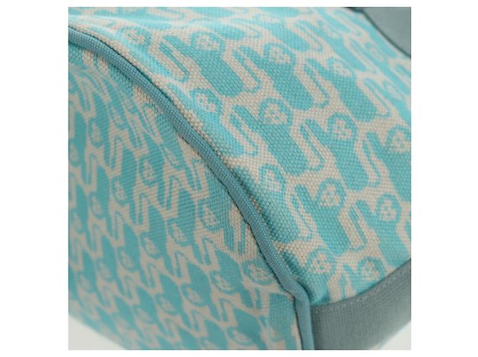 Hermès HERMES Animo Pixel GM Hand Bag Canvas Light Blue Silver - vista 16