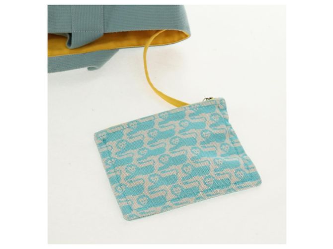 Hermès HERMES Animo Pixel GM Hand Bag Canvas Light Blue Silver - vista 19