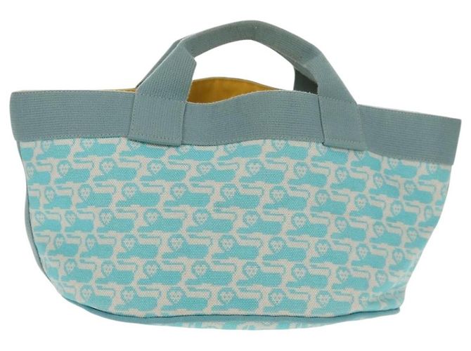 Hermès HERMES Animo Pixel GM Hand Bag Canvas Light Blue Silver - vista 2