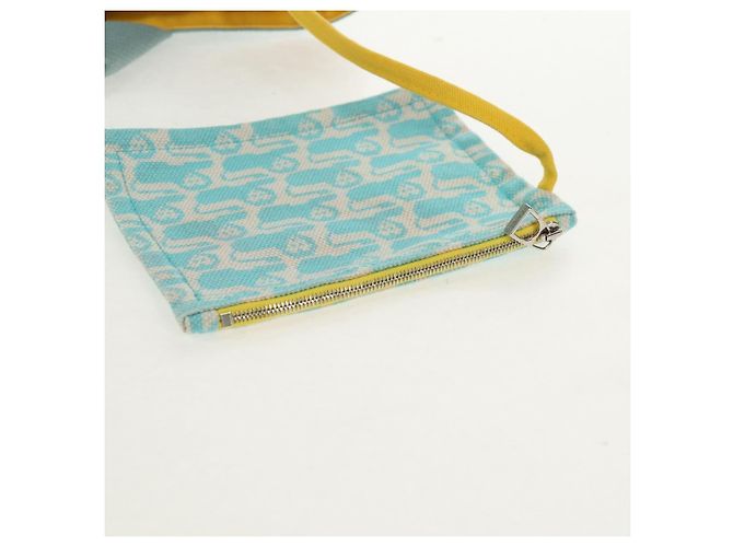 Hermès HERMES Animo Pixel GM Hand Bag Canvas Light Blue Silver - vista 20