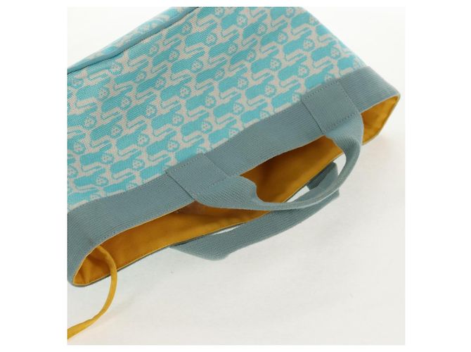 Hermès HERMES Animo Pixel GM Hand Bag Canvas Light Blue Silver - vista 6