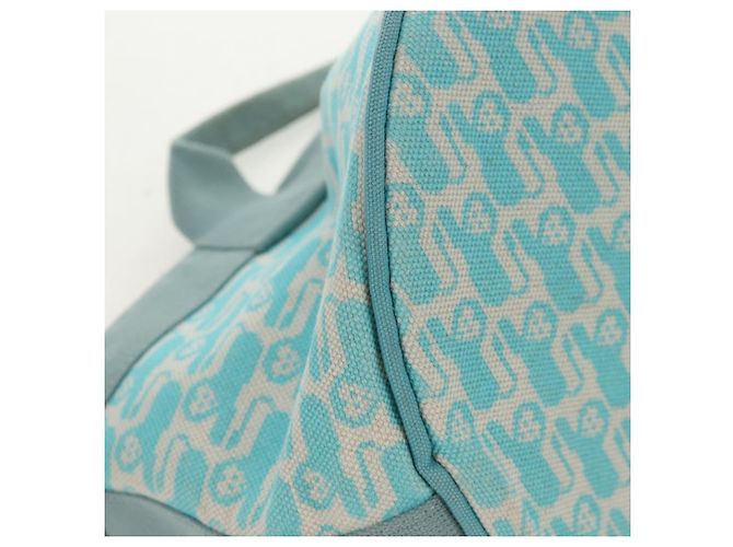 Hermès HERMES Animo Pixel GM Hand Bag Canvas Light Blue Silver - vista 9