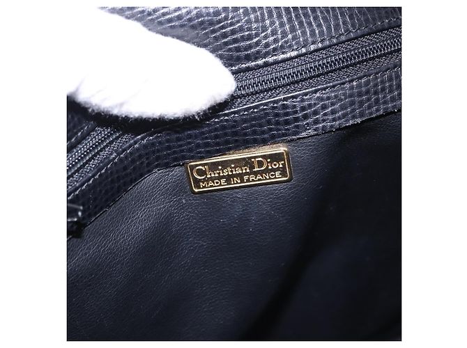 Christian Dior Backpack Leather Black Gold Tone - vista 18