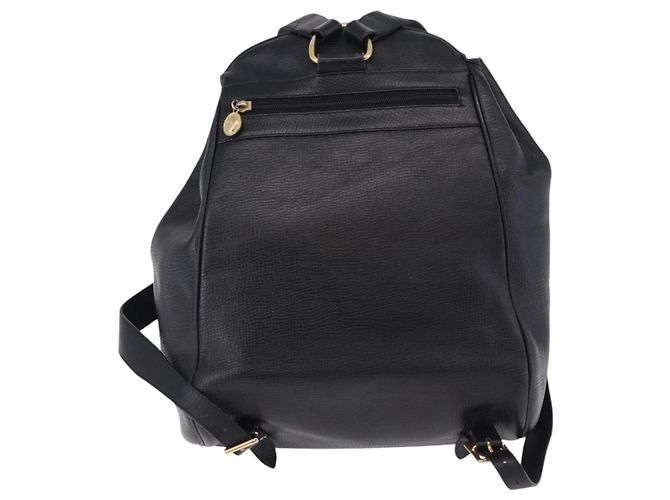 Christian Dior Backpack Leather Black Gold Tone - vista 2
