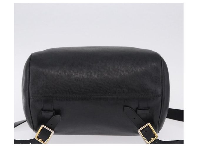 Christian Dior Backpack Leather Black Gold Tone - vista 5