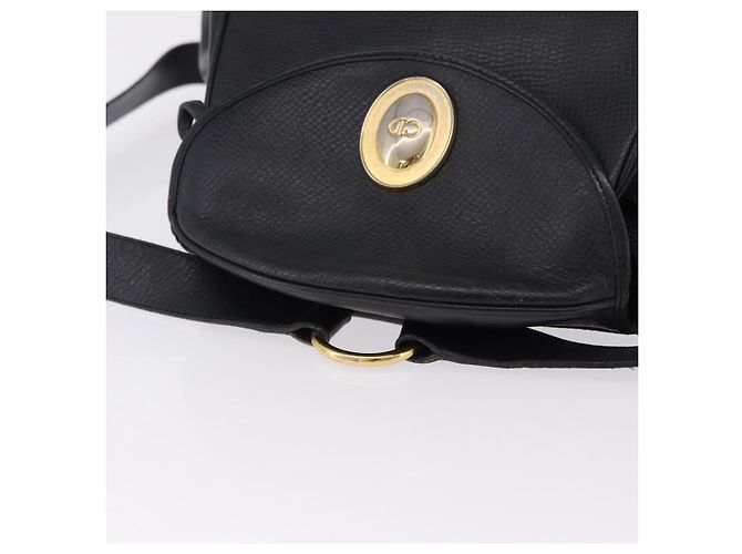 Christian Dior Backpack Leather Black Gold Tone - vista 6