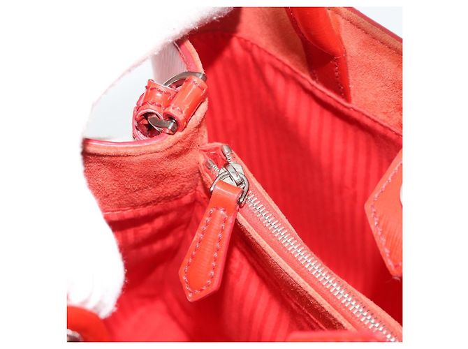 FENDI 2 JOURS Hand Bag Leather 2way Red Silver - vista 21