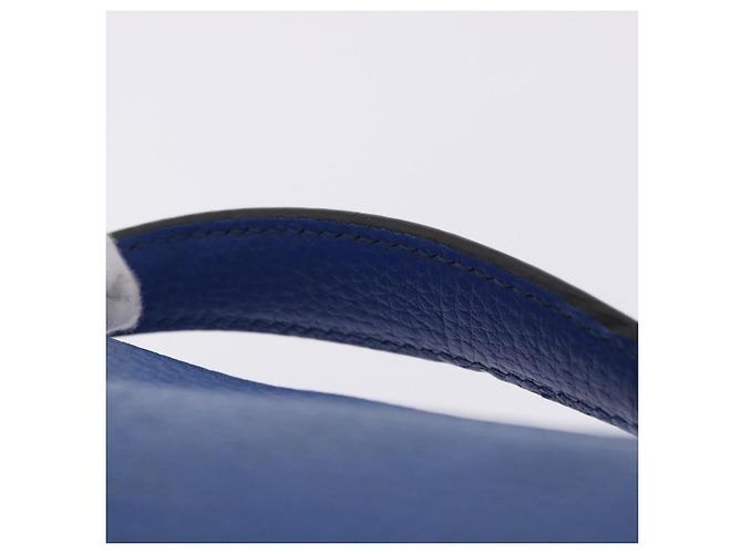 GUCCI Tiger Pattern Hand Bag Leather 2way Blue Gold 453565 - vista 14
