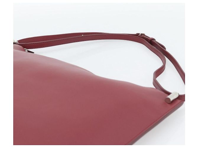 Céline CELINE Shoulder Bag Leather Bordeaux Silver - vista 8