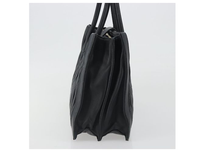 Miu Miu Matelasse Hand Bag Leather Black Gold - vista 3