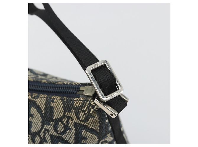 Christian Dior Trotter Canvas Shoulder Bag Navy Silver - vista 10