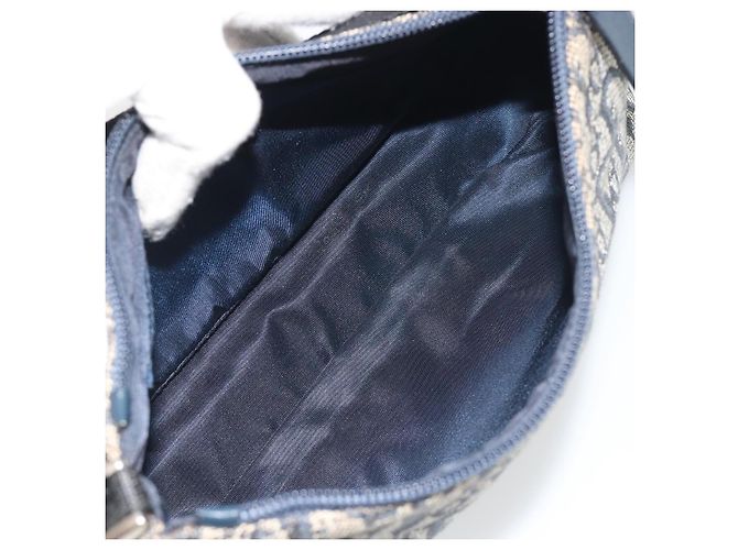 Christian Dior Trotter Canvas Shoulder Bag Navy Silver - vista 11