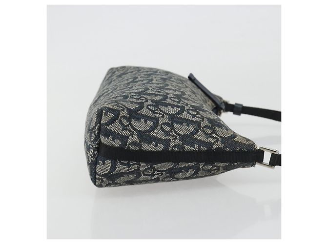 Christian Dior Trotter Canvas Shoulder Bag Navy Silver - vista 3