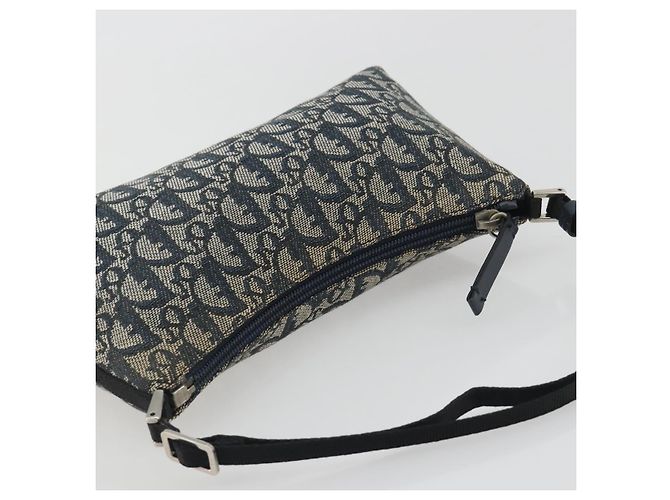 Christian Dior Trotter Canvas Shoulder Bag Navy Silver - vista 6