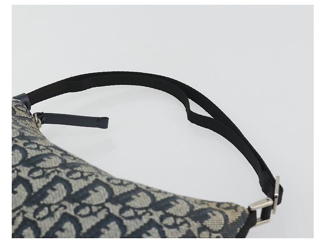 Christian Dior Trotter Canvas Shoulder Bag Navy Silver - vista 9