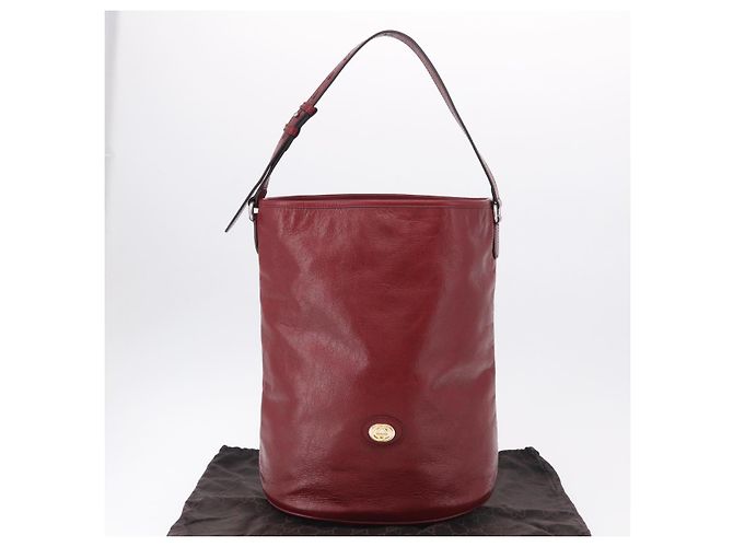 GUCCI Bolsa de ombro em couro vermelho prata 598086 - vista 12