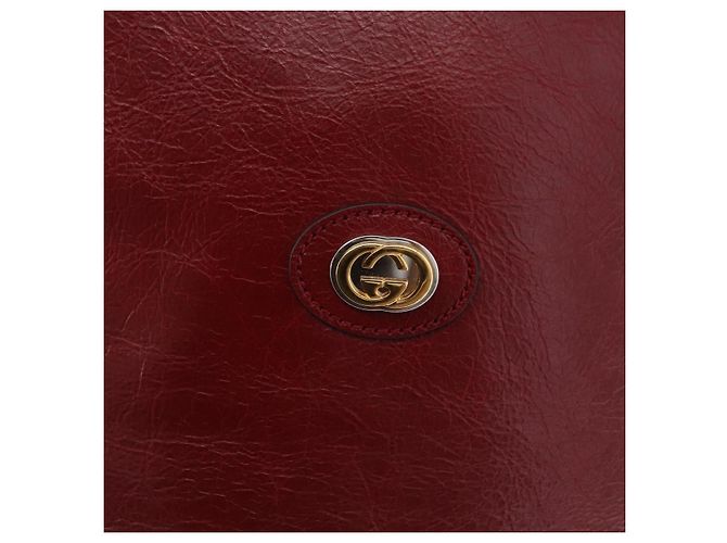 GUCCI Bolsa de ombro em couro vermelho prata 598086 - vista 17
