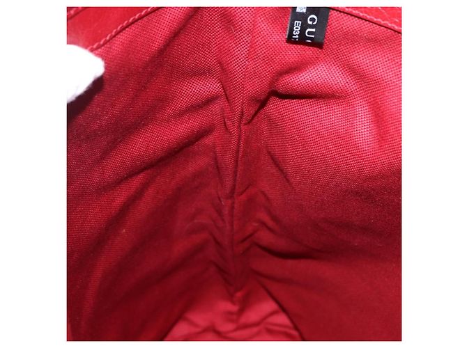 GUCCI Bolsa de ombro em couro vermelho prata 598086 - vista 20