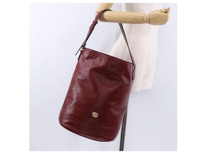 GUCCI Bolsa de ombro em couro vermelho prata 598086 - vista 21