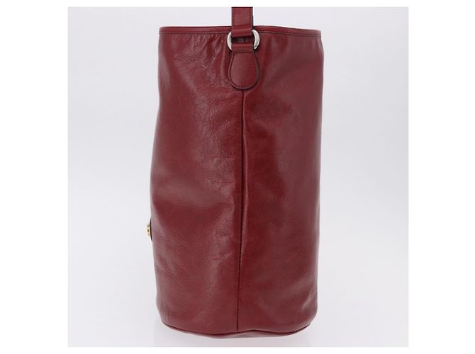 GUCCI Bolsa de ombro em couro vermelho prata 598086 - vista 3
