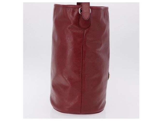 GUCCI Bolsa de ombro em couro vermelho prata 598086 - vista 4