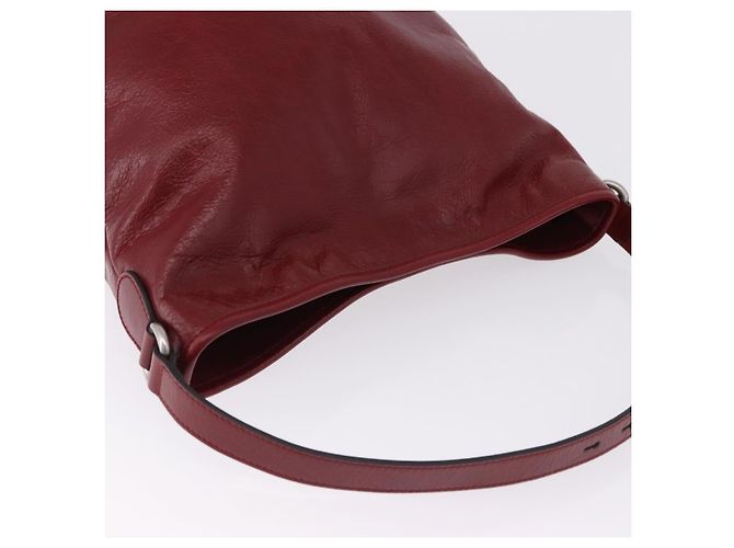 GUCCI Bolsa de ombro em couro vermelho prata 598086 - vista 6