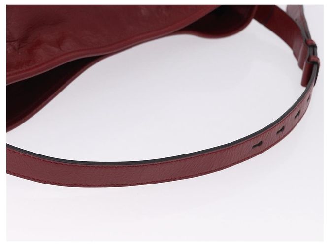 GUCCI Bolsa de ombro em couro vermelho prata 598086 - vista 7