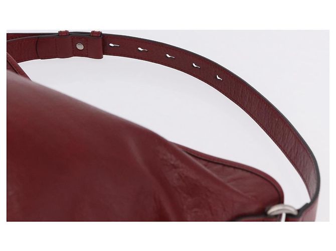 GUCCI Bolsa de ombro em couro vermelho prata 598086 - vista 8